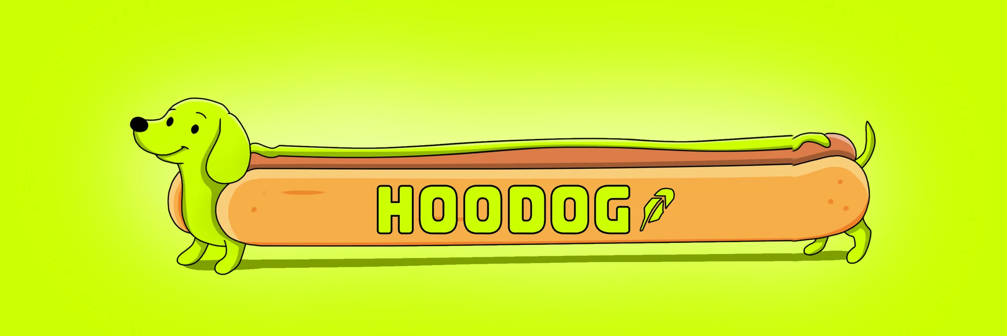 HOODOG stretched into an extra long hot dog